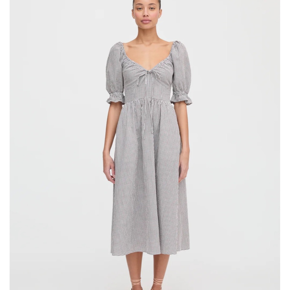 Elegant Black and White Checkered Dress